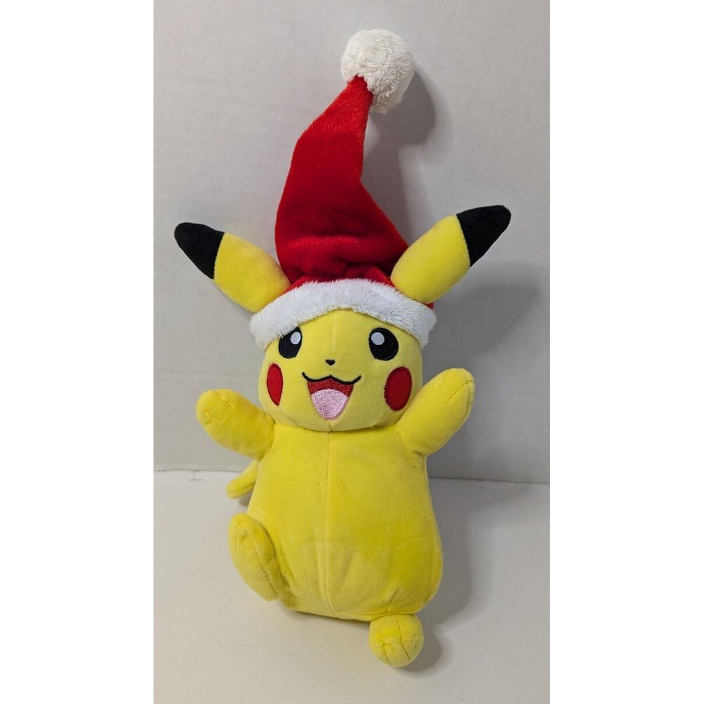 Pokemon Pikachu 9" Plush Santa Hat Wicked Cool Toys Stuffed Animal Christmas
